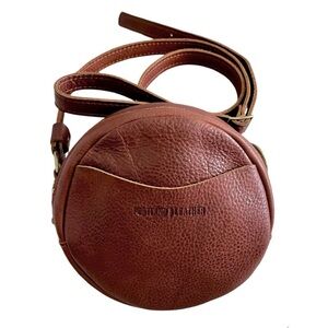 Portland Leather Goods Nutmeg Circle Crossbody Small EUC